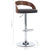 Bar Stools 2 pcs Dark Grey Fabric and Bentwood