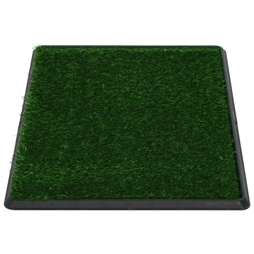 Pet Toilets 2 pcs with Tray & Faux Turf Green 76x51x3 cm WC