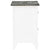 Nightstand Grey and White 38x28x45 cm Paulownia Wood