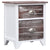 Nightstand Brown and White 38x28x45 cm Paulownia Wood