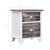 Nightstand Brown and White 38x28x45 cm Paulownia Wood