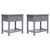 Nightstands 2 pcs Grey 40x29x42 cm Paulownia Wood