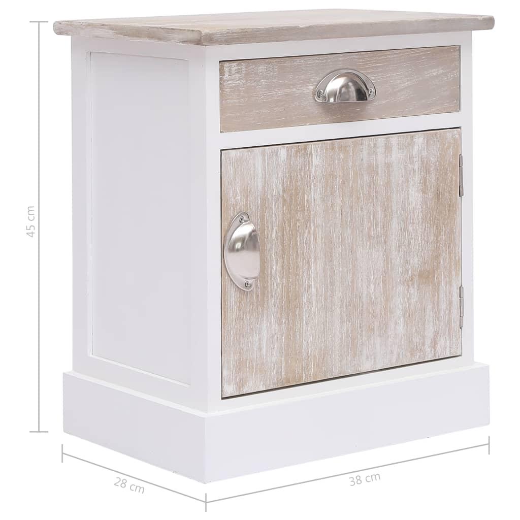 Bedside Cabinets 2 pcs 38x28x45 cm Paulownia Wood