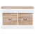 Hall Bench 70x35x45 cm Paulownia Wood