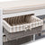 Hall Bench White 70x33.5x45 cm Paulownia Wood