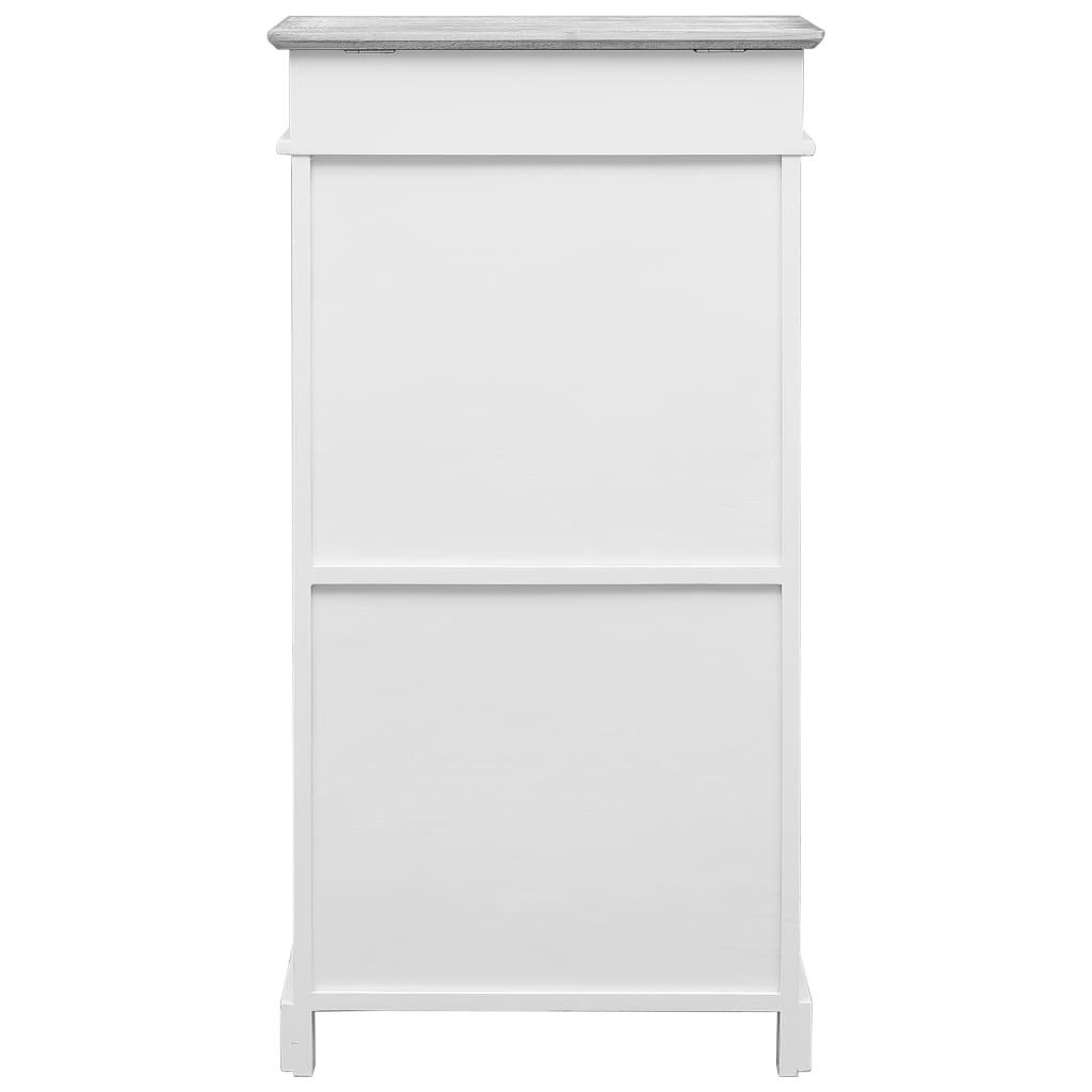 Shoe Cabinet Grey 50x28x98 cm Paulownia Wood