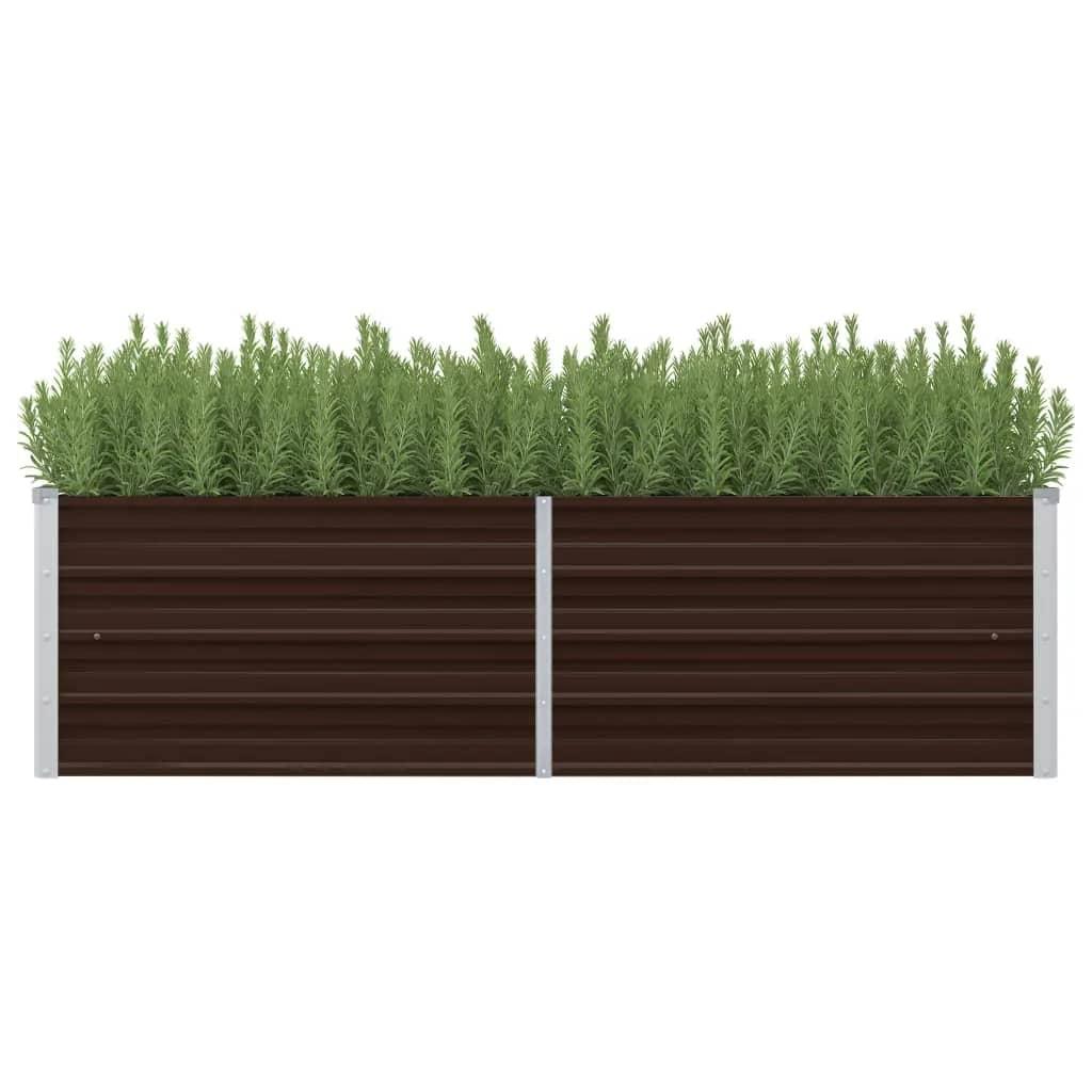 Garden Raised Bed Brown 160x40x45 cm Galvanised Steel