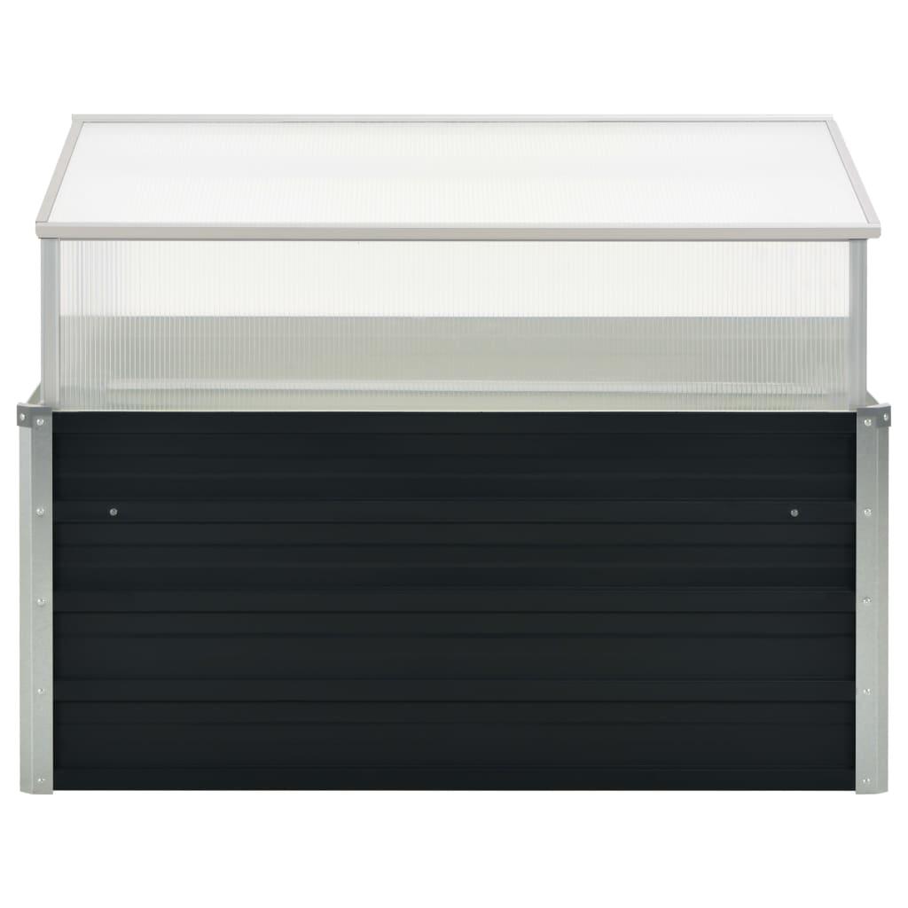 Greenhouse Anthracite 100x100x77 cm Galvanised Steel