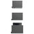 Wall Display Shelf 3 pcs High Gloss Grey Engineered Wood