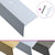 F-shape Stair Nosings 15 pcs Aluminium 100 cm Silver