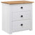 Bedside Cabinet White 46x40x57 cm Pinewood Panama Range