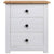 Bedside Cabinet White 46x40x57 cm Pinewood Panama Range