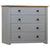 Side Cabinet Grey 80x40x73 cm Pine Panama Range