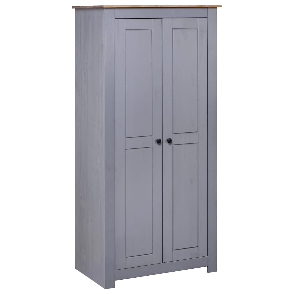 Wardrobe Grey 80x50x171.5 cm Solid Pine Panama Range