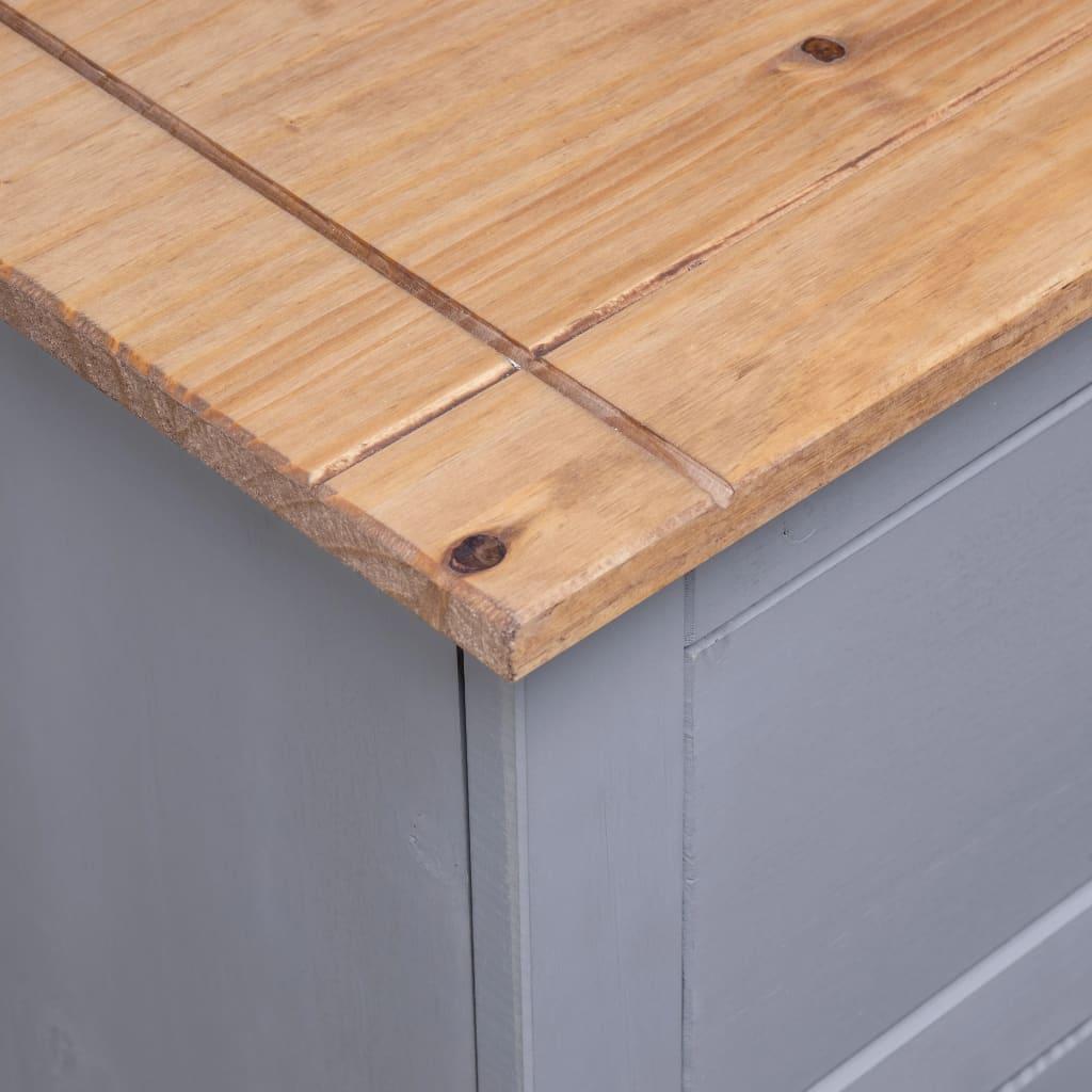 Sideboard Grey 93x40x80 cm Solid Pinewood Panama Range