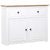 Sideboard White 93x40x80 Cm Solid Pinewood