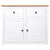 Sideboard White 93x40x80 cm Solid Pinewood Panama Range