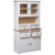 Highboard White 93x40.5x180 cm Solid Pinewood Panama Range