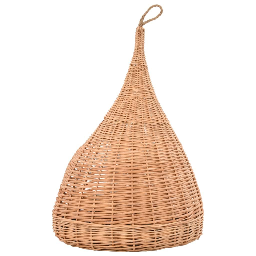 Cat House with Cushion 40x60 cm Natural Willow Teepee