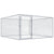 Outdoor Dog Kennel Galvanised Steel 2x2x1 m