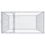 Outdoor Dog Kennel Galvanised Steel 2x2x1 m