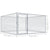 Outdoor Dog Kennel Galvanised Steel 2x2x1 m