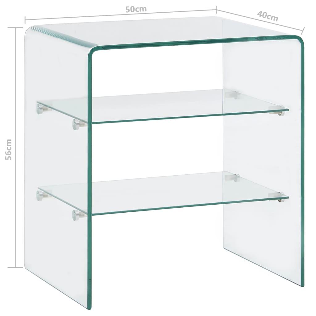 Coffee Table 50x40x56 cm Tempered Glass