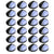Outdoor Solar Wall Lamps LED 24 pcs Round Black