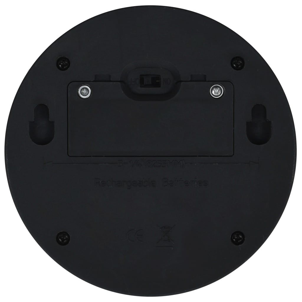 Outdoor Solar Wall Lamps LED 24 pcs Round Black