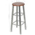 Bar Stools 4 pcs Silver and Brown MDF