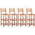 Bar Chairs 4 pcs Solid Acacia Wood