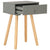 Bedside Tables 2 pcs Grey Solid Pinewood