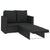 2 Piece Garden Lounge Set with Cushions Poly Rattan Black