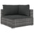 9 Piece Garden Lounge Set with Cushions Poly Rattan Grey