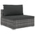 9 Piece Garden Lounge Set with Cushions Poly Rattan Grey