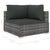 9 Piece Garden Lounge Set with Cushions Poly Rattan Grey