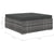 9 Piece Garden Lounge Set with Cushions Poly Rattan Grey