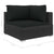9 Piece Garden Lounge Set with Cushions Poly Rattan Black