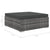 5 Piece Garden Lounge Set with Cushions Poly Rattan Grey