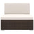 Sectional Middle Seat 1 pc with Cushions Poly Rattan Brown