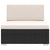 Sectional Middle Seat 1 pc with Cushions Poly Rattan Black