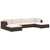 Sectional Middle Seat 1 pc with Cushions Poly Rattan Black