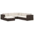 Sectional Corner Chair 1 pc with Cushions Poly Rattan Grey
