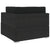 Sectional Corner Chair 1 pc with Cushions Poly Rattan Black
