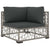 6 Piece Garden Lounge Set with Cushions Poly Rattan Grey