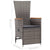 Reclining Garden Chairs 2 pcs with Cushions Poly Rattan Grey