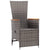 Reclining Garden Chairs 2 pcs with Cushions Poly Rattan Grey