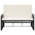 2 Piece Garden Lounge Set with Cushions Poly Rattan Black