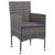 Garden Dining Chairs 2 pcs Poly Rattan Grey