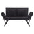 Garden Bench with Cushions 176 cm Black Poly Rattan